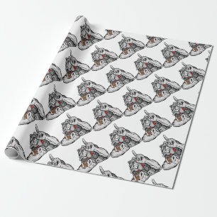 Fußbalbulldogge Geschenkpapier