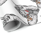 Fußbalbulldogge Geschenkpapier (Rolleneckpunkt)