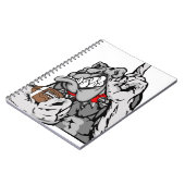 Fußbalbulldogge Notizblock (Linke Seite)