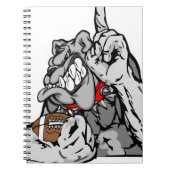 Fußbalbulldogge Notizblock (Vorderseite)