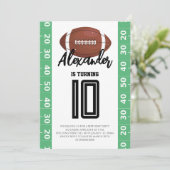 Fußball 10. Geburtstag Einladung (Stehend Vorderseite)