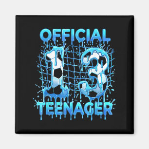Fußball 13. Geburtstag Eis Drip Offiziell Teena Magnet