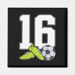 Fußball 16. Geburtstag Fußller Jungen 16 Jahre alt Magnet