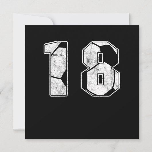 Fußball 18. Geburtstagsfeier Sportgeschenk Einladung (Vorderseite)