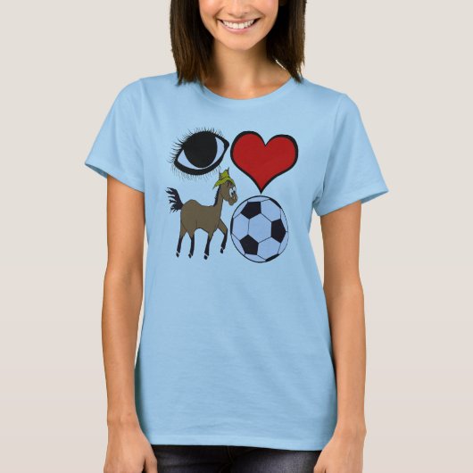 Fußball 1 der Liebe I Pferde T-Shirt (Vorderseite)