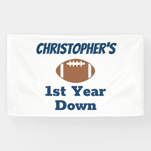 Fußball 1. Geburtstag Banner (Horizontal)