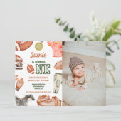 Fußball 1. Geburtstag Boys Wasserfarbe Einladung (Stehend Vorderseite)