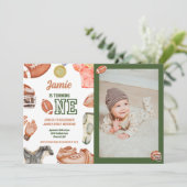 Fußball 1. Geburtstag Boys Wasserfarbe Einladung (Stehend Vorderseite)