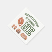 Fußball 1. Geburtstag Boys Wasserfarbe Serviette (Ecke)