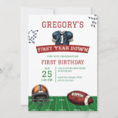 Fußball 1. Geburtstag Einladung (Vorderseite)