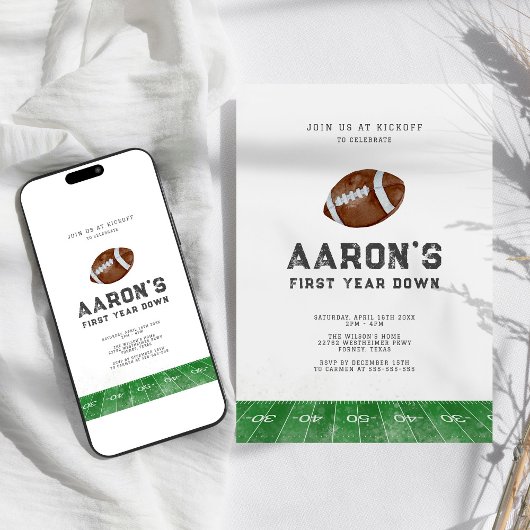 Fußball 1. Geburtstag Einladung