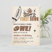 Fußball 1. Geburtstag Einladung (Stehend Vorderseite)