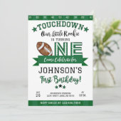 Fußball 1. Geburtstag Einladung Weiß (Stehend Vorderseite)