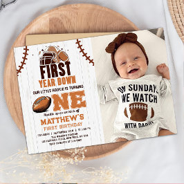 Fußball 1. Geburtstag Foto Einladung