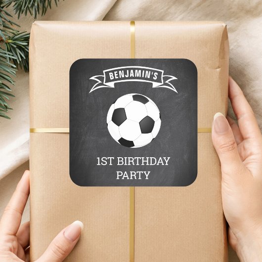 Fußball 1. Geburtstag Gastgeschenk Aufkleber