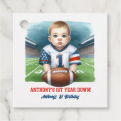 Fußball 1. Geburtstag Geschenkanhänger (Vorderseite)