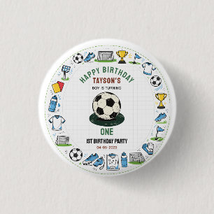 Fußball 1. Geburtstag – Lustige Kinder Button