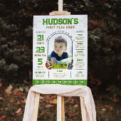 Fußball 1. Geburtstag Meilenstein des ersten Jahre Poster