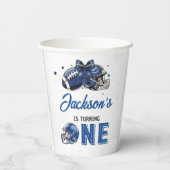 Fußball 1. Geburtstag Papier Cups Pappbecher (Rückseite)