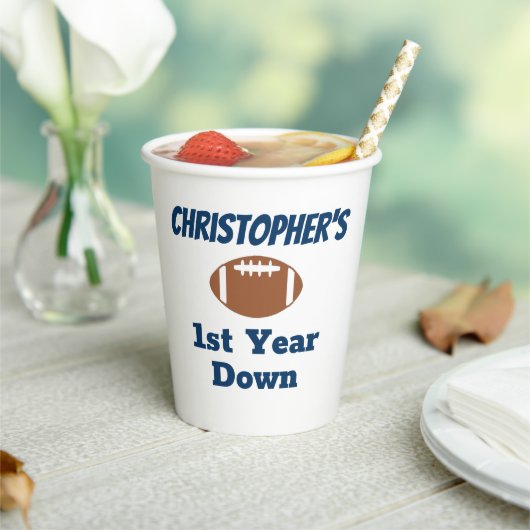 Fußball 1. Geburtstag Pappbecher (In Situ)