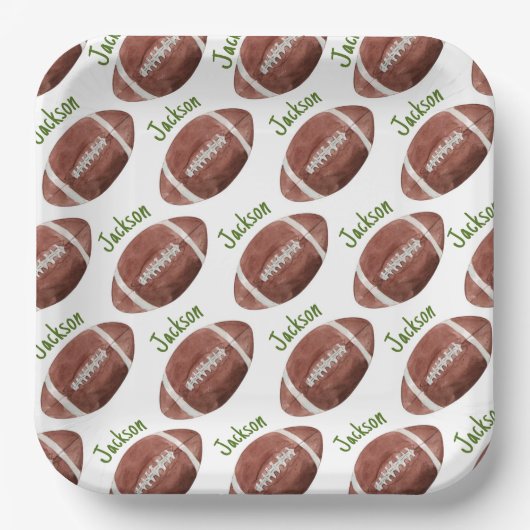 Fußball 1. Geburtstag Pappteller (Vorderseite)