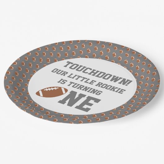 Fußball 1. Geburtstag Pappteller (Schrägansicht)