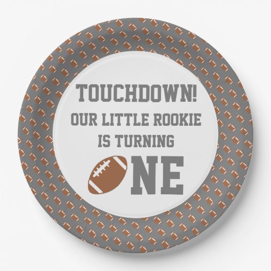 Fußball 1. Geburtstag Pappteller (Vorderseite)