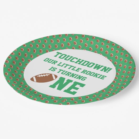 Fußball 1. Geburtstag Pappteller (Schrägansicht)