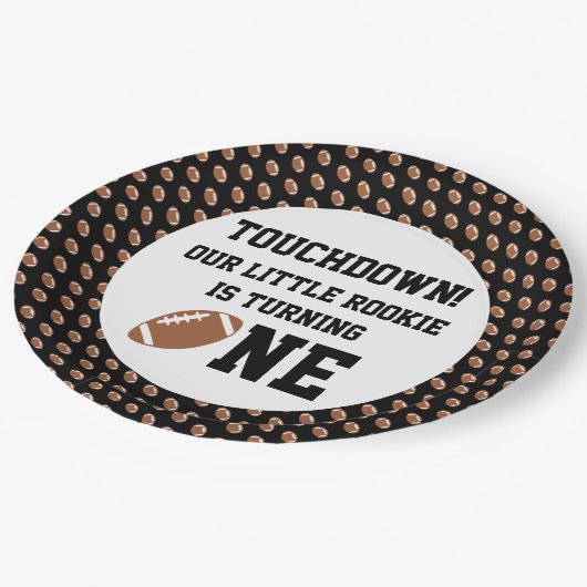 Fußball 1. Geburtstag Pappteller (Schrägansicht)