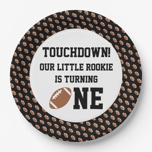 Fußball 1. Geburtstag Pappteller (Vorderseite)
