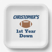 Fußball 1. Geburtstag Pappteller (Vorderseite)