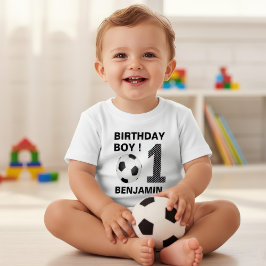 Fußball 1. Geburtstag Party Baby T-shirt