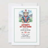 Fußball 1. Geburtstag Party Einladung (Vorderseite)