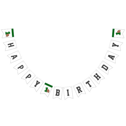 Fußball 1. Geburtstag Party Glückwunsch Geburtstag Wimpelkette (Alle)