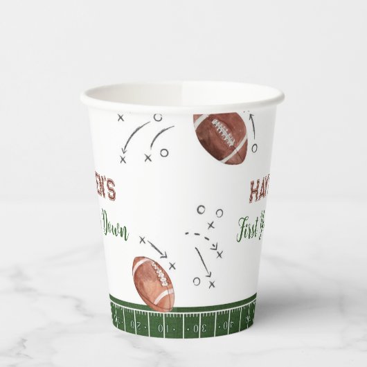 Fußball 1. Geburtstag Party Pappbecher (Links)
