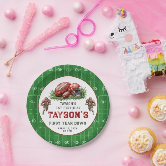 Fußball 1. Geburtstag Party Pappteller (Party)