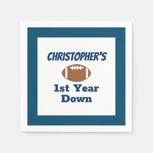 Fußball 1. Geburtstag Serviette (Vorderseite)