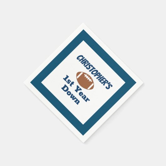 Fußball 1. Geburtstag Serviette (Ecke)