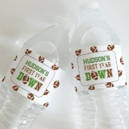 Fußball 1. Geburtstag Wasserflaschenetikett