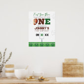 Fußball 1. Geburtstags-Willkommensschild Poster (Küche)