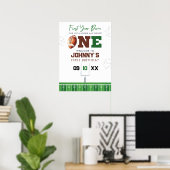 Fußball 1. Geburtstags-Willkommensschild Poster (Heimbüro)
