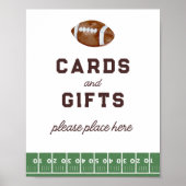 Fußball 1. Geburtstagskarte + Geschenkszeichen Poster (Vorne)