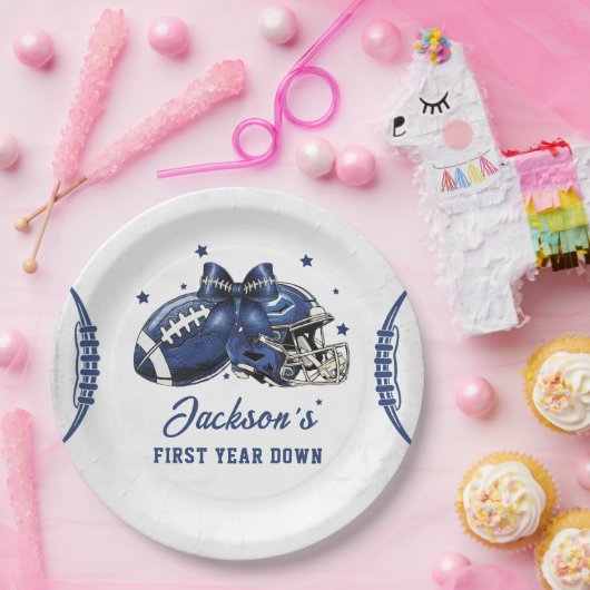 Fußball 1. Geburtstagspapier Teller (Party)