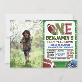 Fußball 1. Jahr ab Foto Geburtstag Einladung
