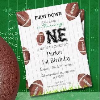 Fußball 1. Jahr ab Geburtstag Einladung