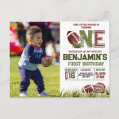 Fußball 1. Jahr ab Geburtstag Postkarte (Vorderseite)