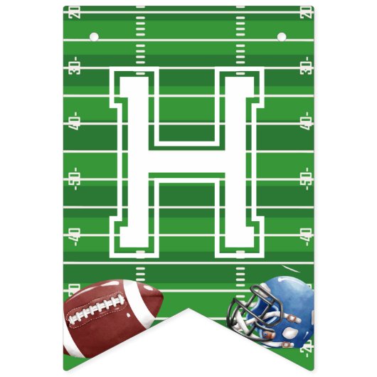 Fußball 1. Jahr ab Geburtstag Wimpelkette (Zweite Fahne)