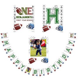 Fußball 1. Jahr ab Geburtstag Wimpelkette