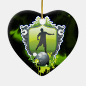 Fußball-1-Ornament Keramikornament (Hinten)