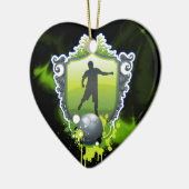 Fußball-1-Ornament Keramikornament (Links)